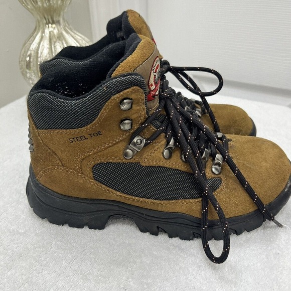 BRAHMA Womens Hard Toe Boots Hiking work Oil Slip Resistant Waterproof Brown 6 - Picture 7 of 10